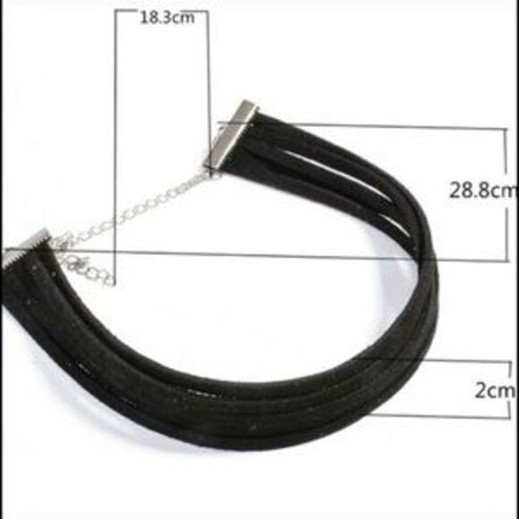 NWT Boho Suede Multilayer Adjustable Choker Sexy Necklace - Picture 4 of 4